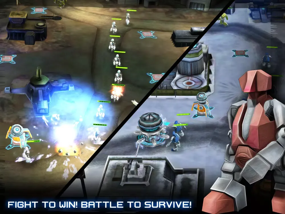 Ảnh chụp màn hình của INTRUDERS: Robot Defense iPad 