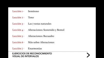 Captures d'écran de Curso de Teoría Musical PRO