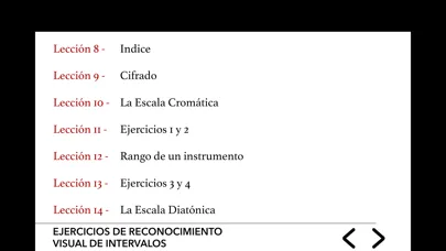 Captures d'écran de Curso de Teoría Musical PRO