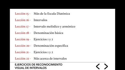 Captures d'écran de Curso de Teoría Musical PRO