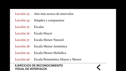 Captures d'écran de Curso de Teoría Musical PRO