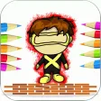 Mutant Hero Cartoon Coloring Version