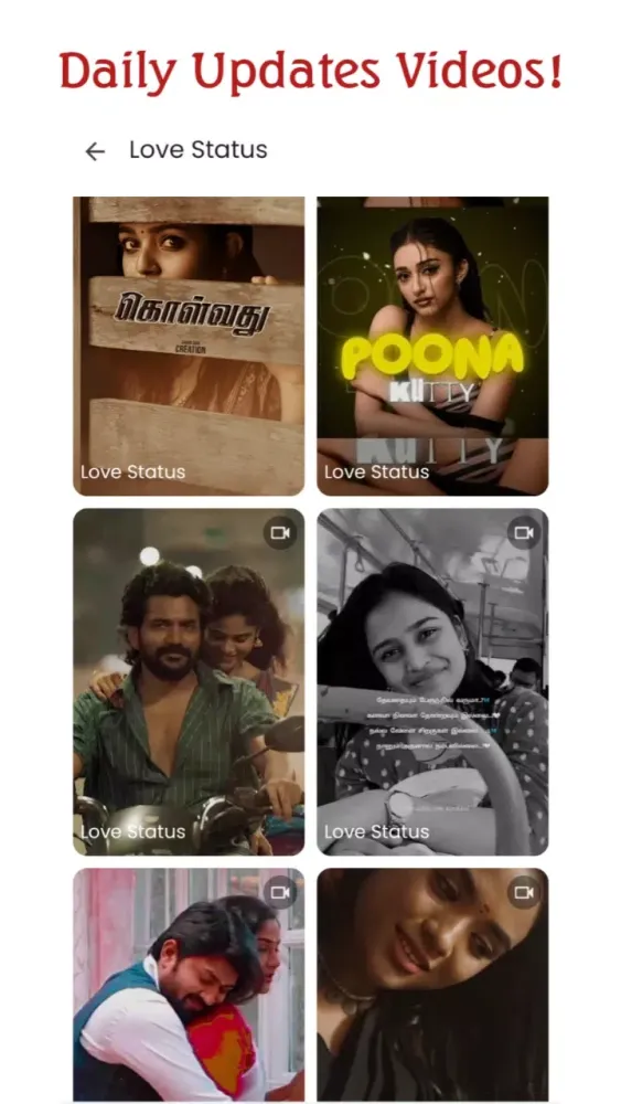 Screenshot di Tamil Full Screen Video Status