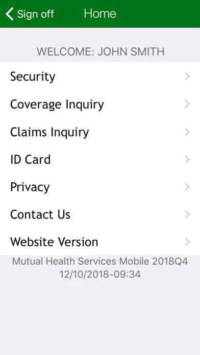Tangkapan skrin MHS Mobile