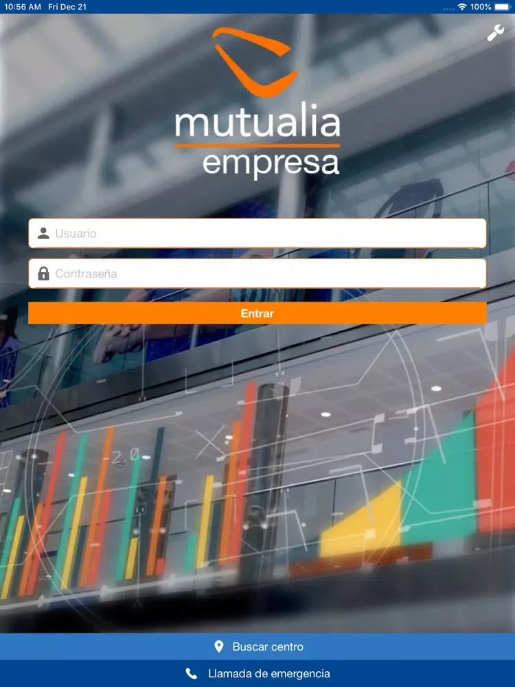 Tangkapan layar mutualia Empresas iPad 