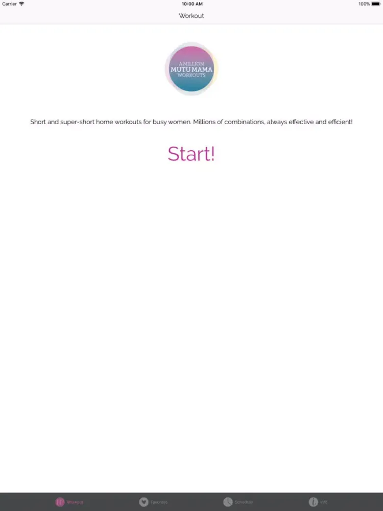 Tangkapan layar A Million MUTU Mama Workouts iPad 