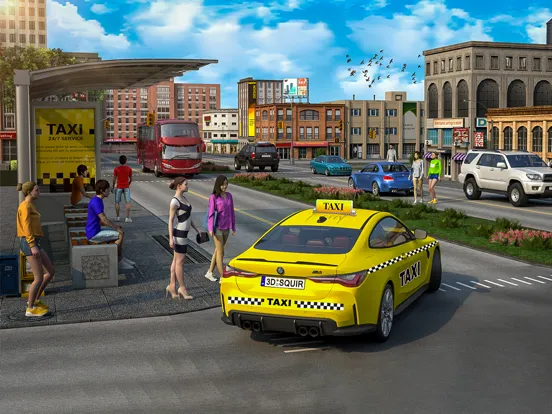City Taxi Simulator Game 3D iPad  Screenshots