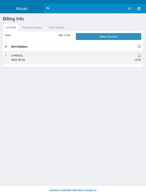 Screenshot di MuzArt.com MYS iPad 