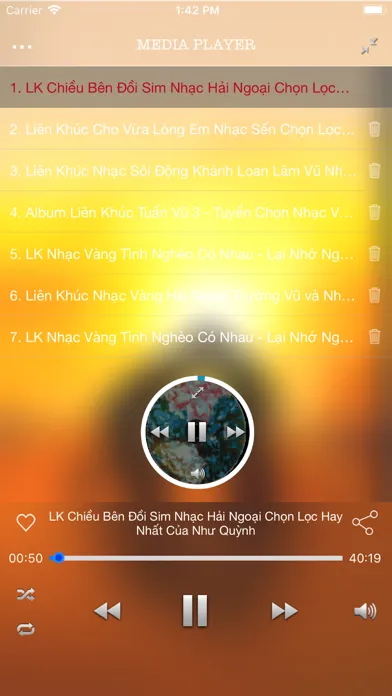 Captures d'écran de LK Nhac vang - Nhac tru tinh