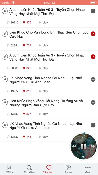 Captures d'écran de LK Nhac vang - Nhac tru tinh