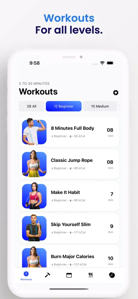 Jump Rope Challenge App Screenshots