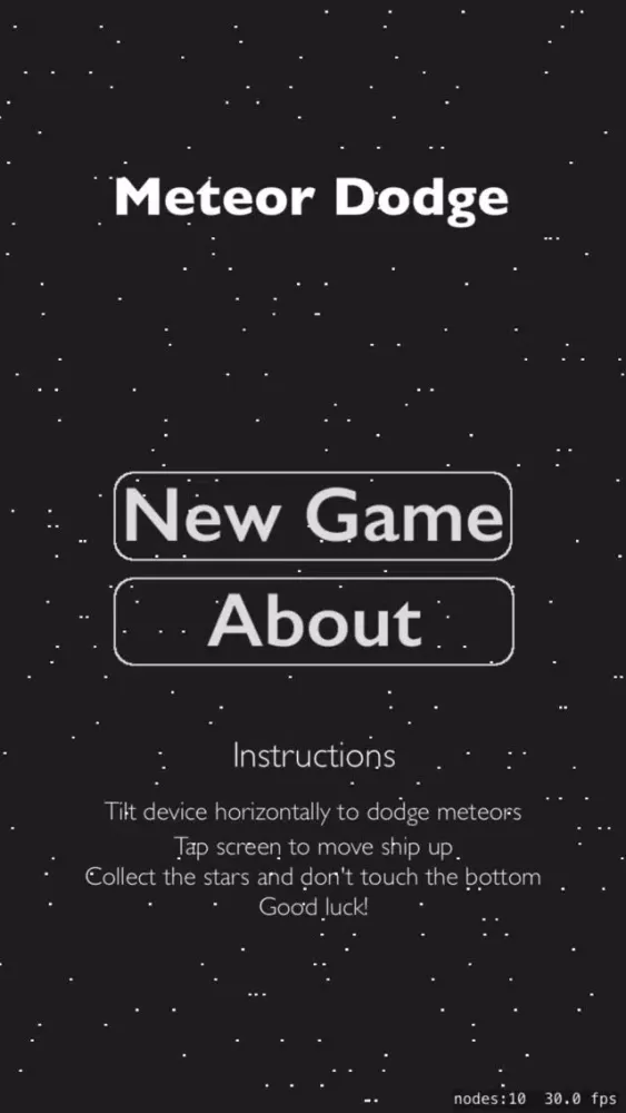 Captures d'écran de Meteor Dodge - a space adventure