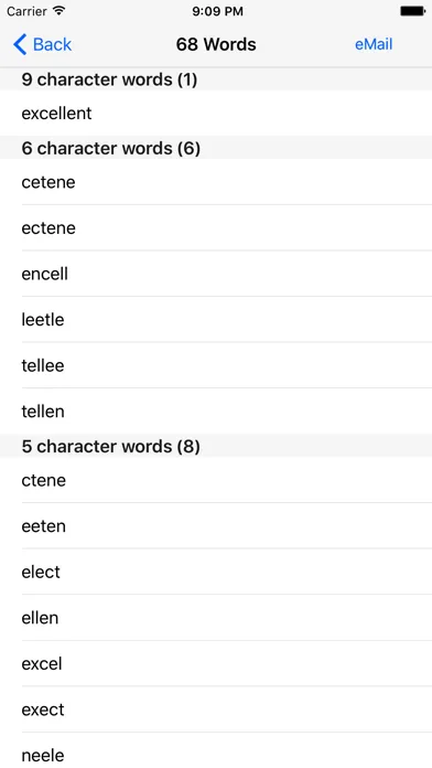 Zrzuty ekranu Jumbled Word Solver Advanced