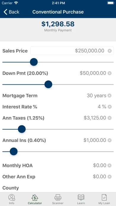 My MVB Mortgage Screenshots