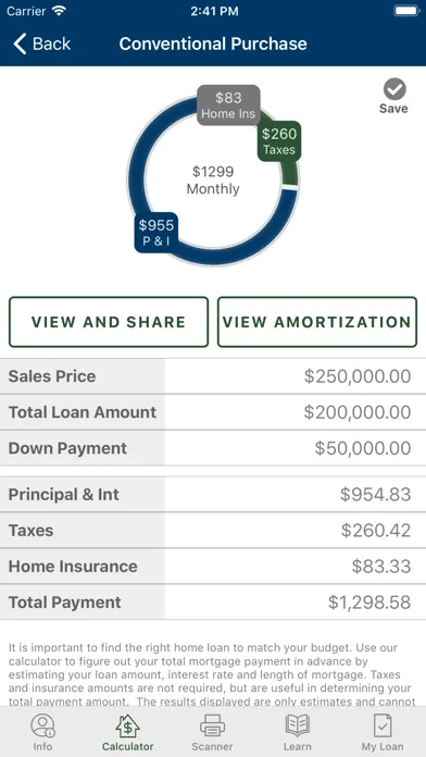 My MVB Mortgage Screenshots