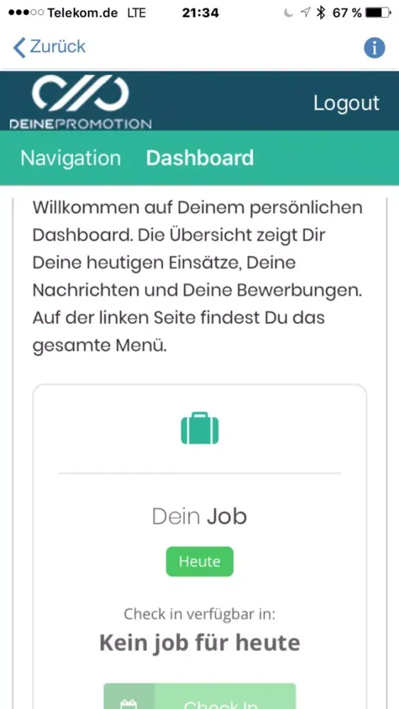 Ảnh chụp màn hình của Deine Promotion App