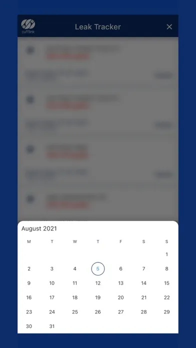 Zrzuty ekranu Water Leak Tracker