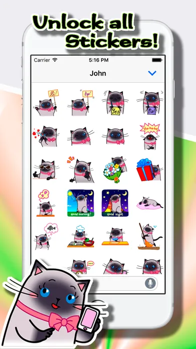 تصاویر Cat Stickers: Cutie Sima
