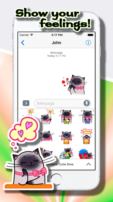 تصاویر Cat Stickers: Cutie Sima