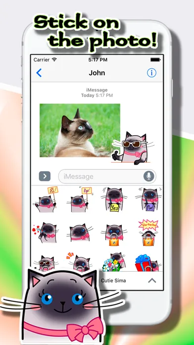 تصاویر Cat Stickers: Cutie Sima