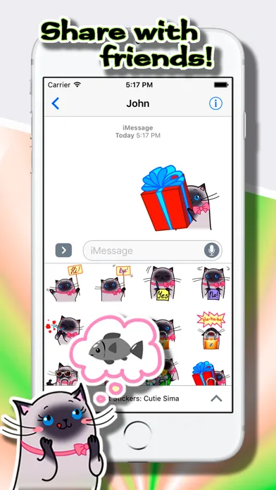 تصاویر Cat Stickers: Cutie Sima