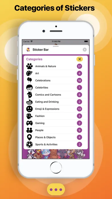 Sticker Bar: Send Еmotions! Screenshots