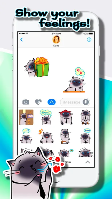 Captures d'écran de Cat Stickers: Fat Sam