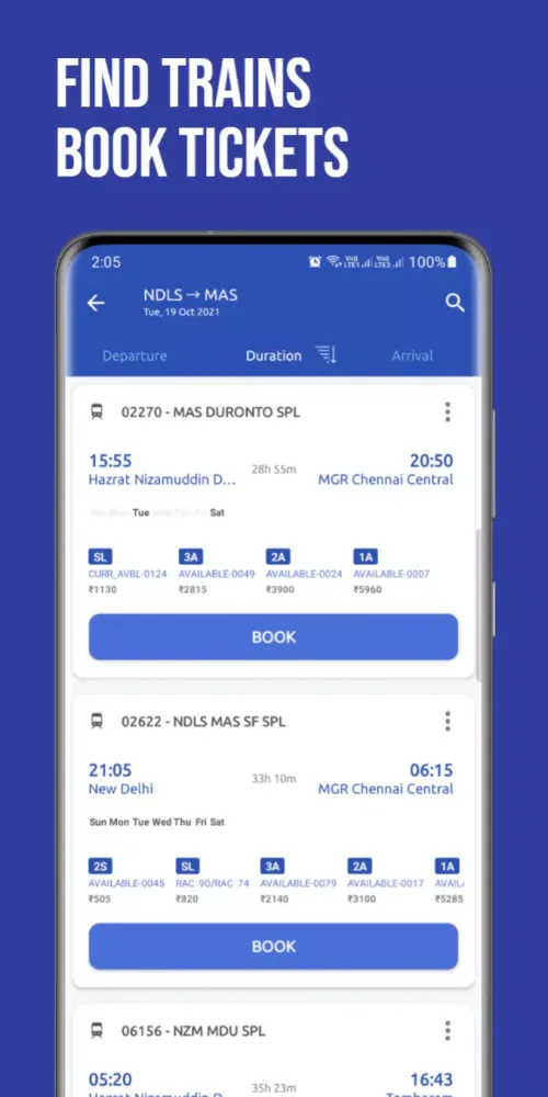 Train Ticket Booking App Ekran Görüntüleri
