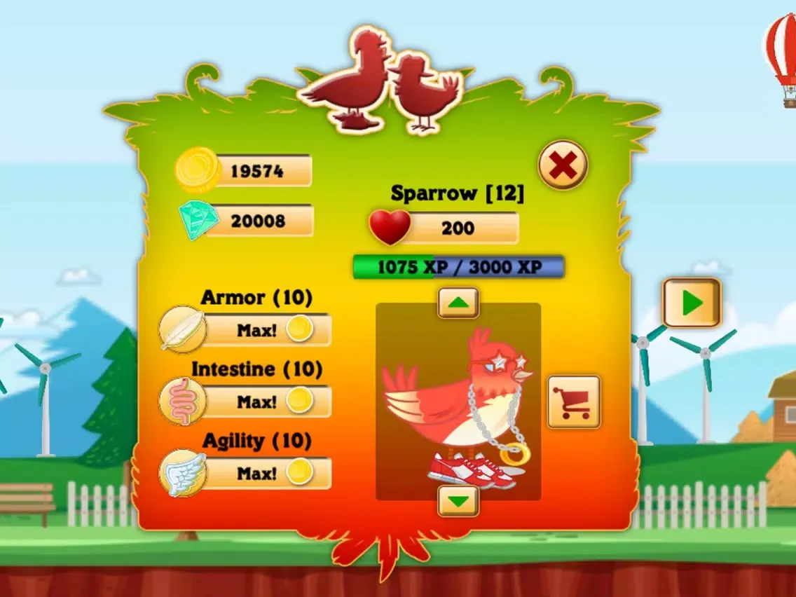 ภาพหน้าจอของ Pooping Birds: Diving Dumper iPad 