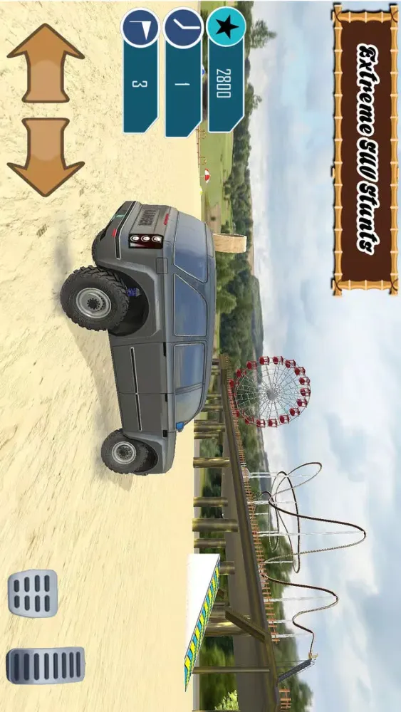 Beach SUV jeep Stunts Driving Ekran Görüntüleri