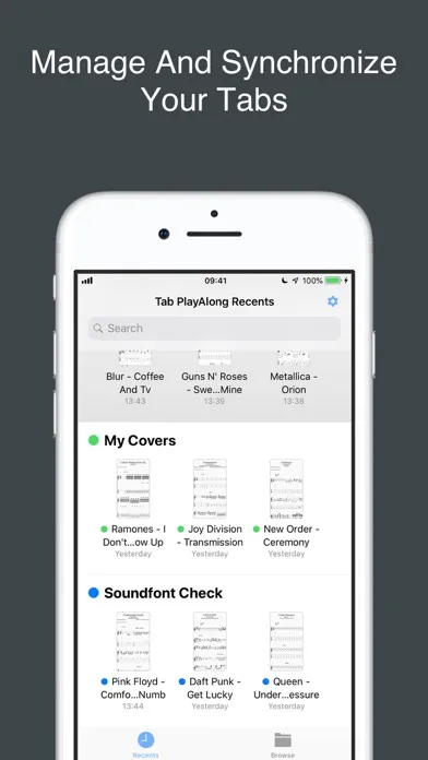 Screenshot di Tab PlayAlong - Tab Player&Amp