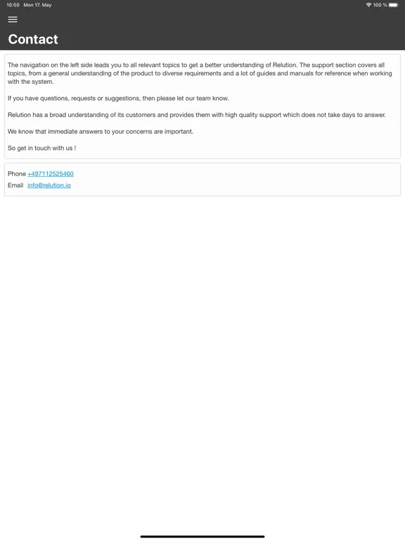 Relution iPad  سکرین شاٹس