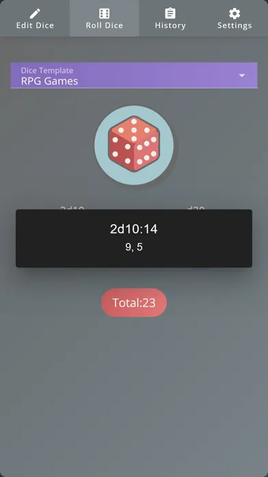 My Dice Roller سکرین شاٹس