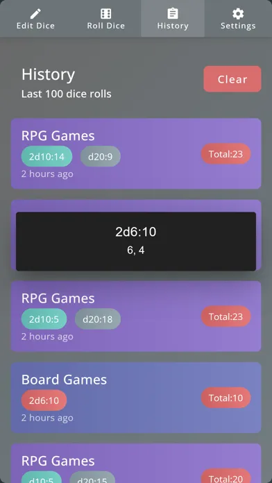 My Dice Roller سکرین شاٹس