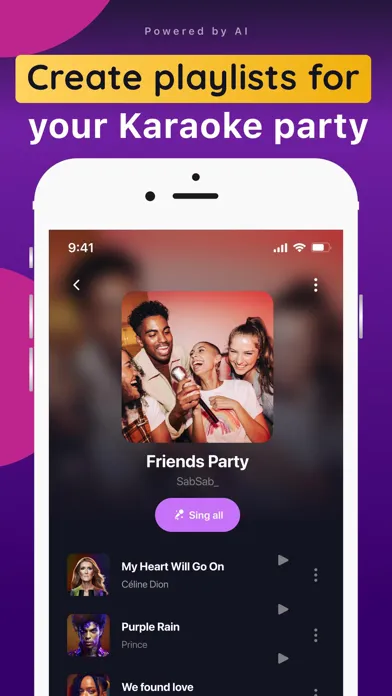 Zrzuty ekranu Yousing AI Karaoke Songs