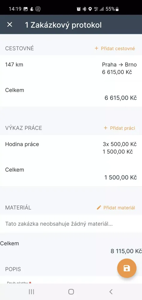 Zrzuty ekranu mWork365