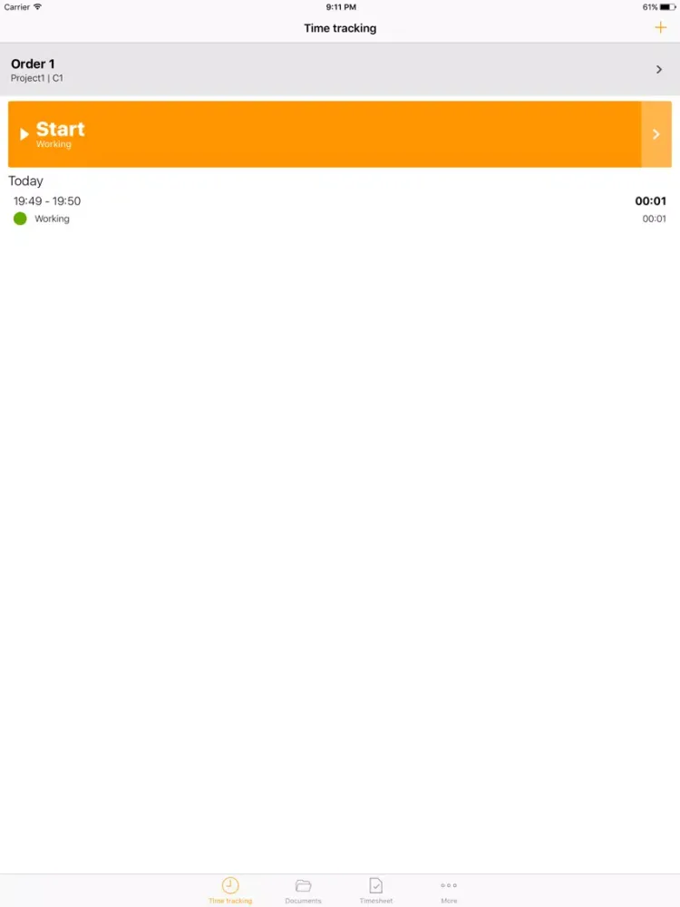 Capturas de pantalla de Mobile Worker - Timesheet iPad 