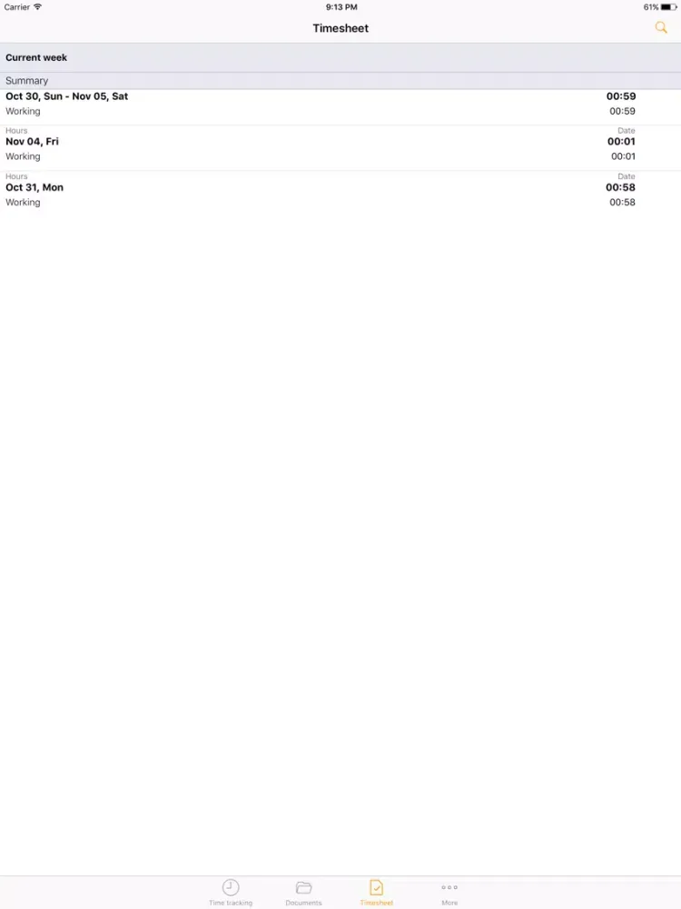 Capturas de pantalla de Mobile Worker - Timesheet iPad 