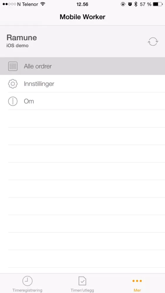 Capturas de pantalla de Mobile Worker - Timesheet
