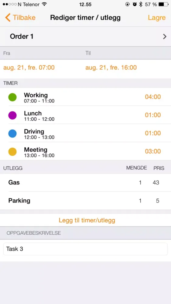 Capturas de pantalla de Mobile Worker - Timesheet