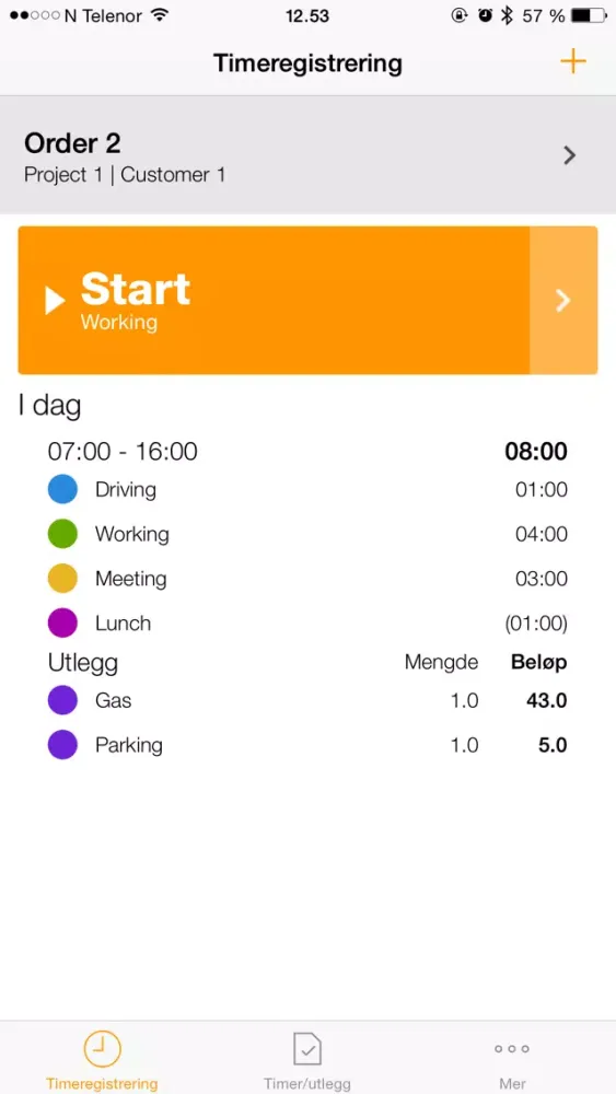 Capturas de pantalla de Mobile Worker - Timesheet