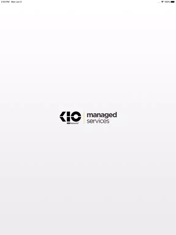 Capturas de tela do KIO Managed Services iPad 