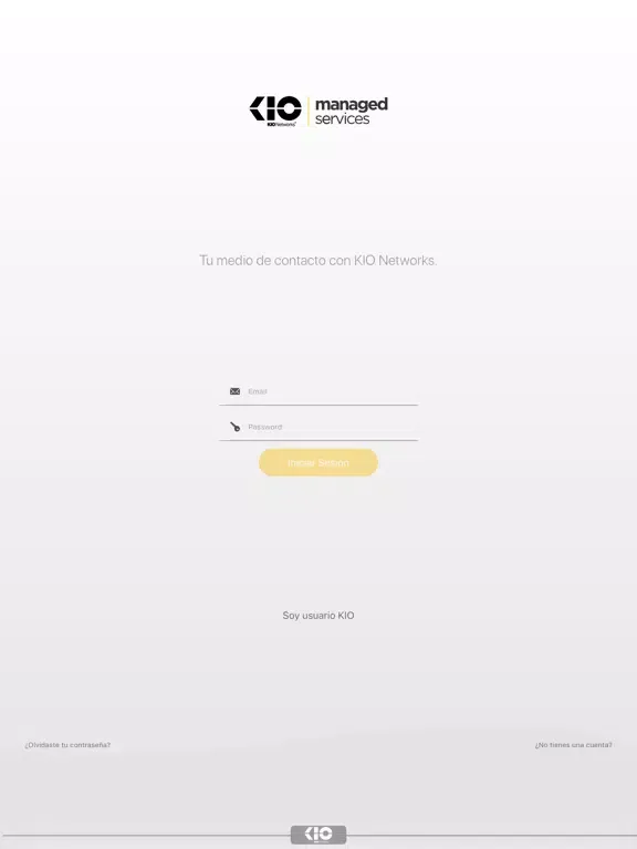 Capturas de tela do KIO Managed Services iPad 