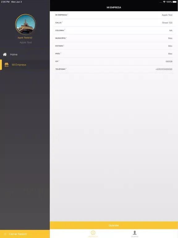 Capturas de tela do KIO Managed Services iPad 