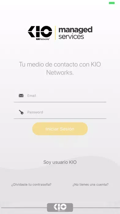 Capturas de tela do KIO Managed Services