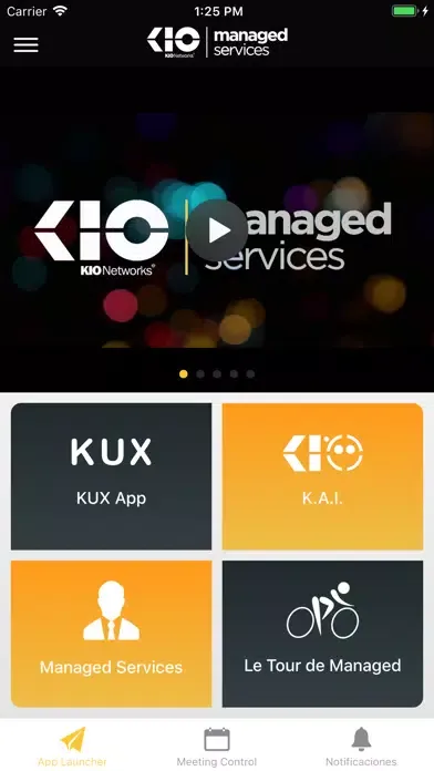 Capturas de tela do KIO Managed Services