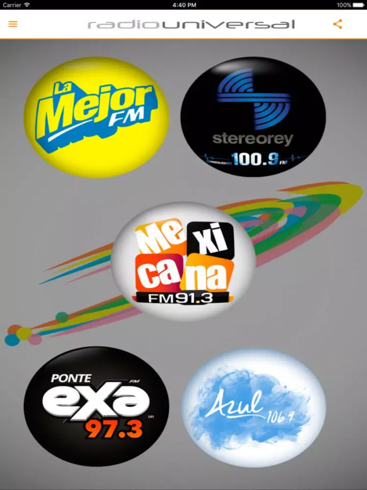 Radio Universal Ags iPad  Screenshots