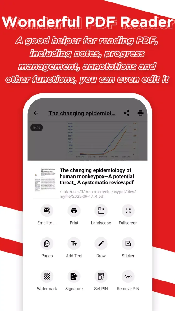 Capturas de tela do Easy PDF