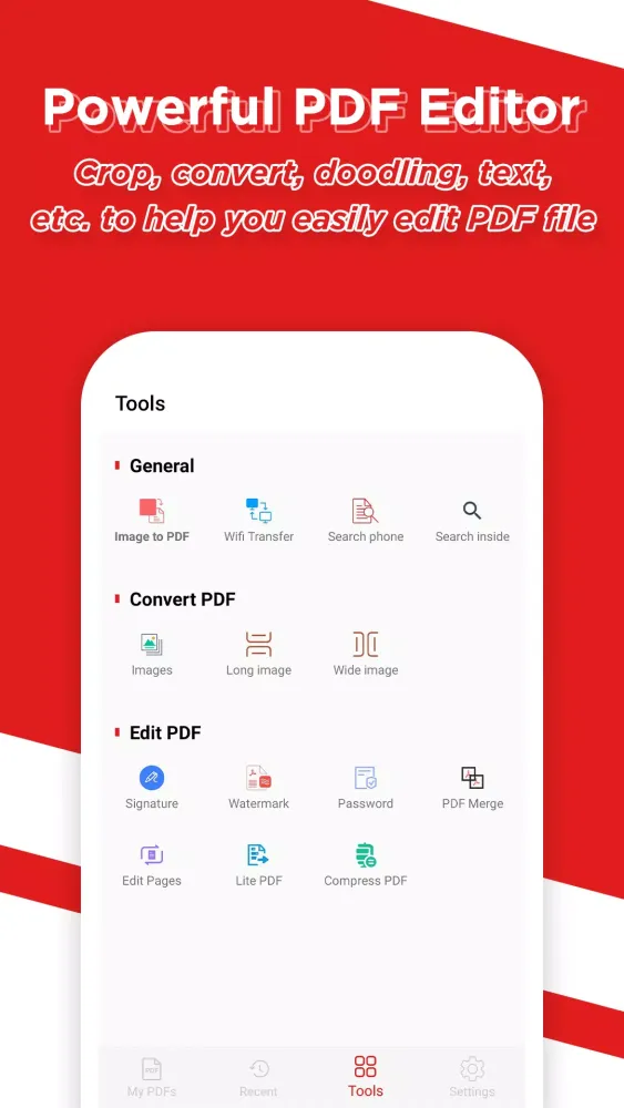 Capturas de tela do Easy PDF