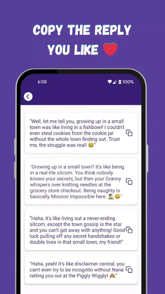 Capturas de tela do Reply AI - Your Chat Coach